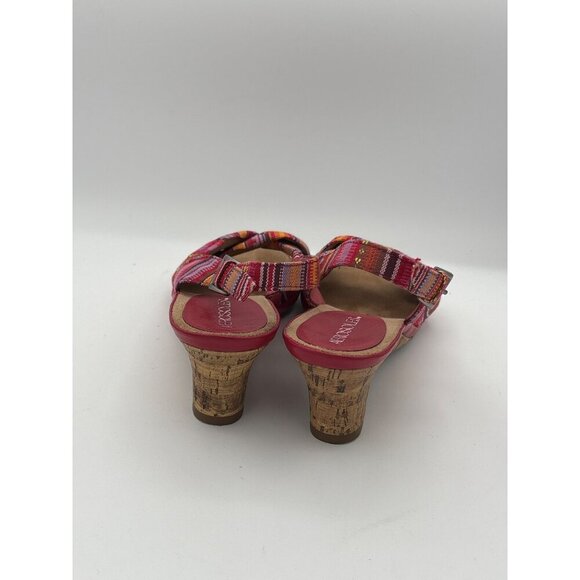 Aerosoles Womens 7W Zenthusiam Fabric Upper Cork Heel Sandals - Picture 4 of 5
